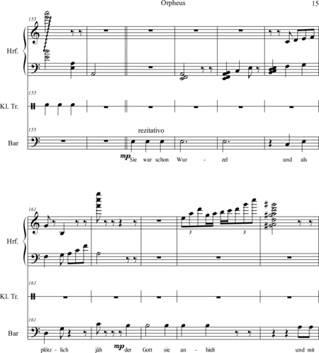 Muhr, Raphael: Carl Orff Competition 2018 Orpheus, Eurydike, Hermes - Solo>bajo+Perc+Arp:14