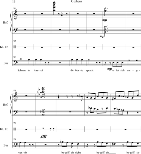 Muhr, Raphael: Carl Orff Competition 2018 Orpheus, Eurydike, Hermes - Solo>bajo+Perc+Arp:15