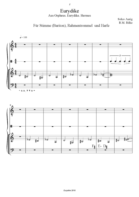 Aurig, Solco: Carl Orff Competition 2018 Eurydike - Solo>bajo+Perc+Arp:0