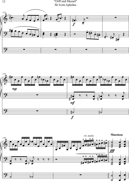 Ewadinger, Dorothea
: Carl Orff Competition 2019 "Orff und Mozart" für Iveta Apkalna [Carl Orff Compet - Órgano>cPed:11