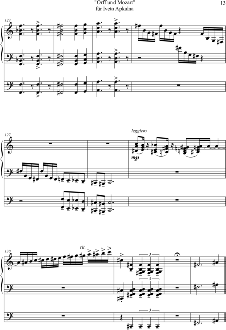 Ewadinger, Dorothea
: Carl Orff Competition 2019 "Orff und Mozart" für Iveta Apkalna [Carl Orff Compet - Órgano>cPed:12