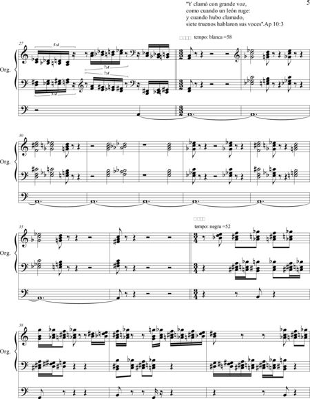Mariño Fernández, Luis Alberto: Carl Orff Competition 2019 Visiones del Apocalipsis para Organo solo - Órgano>cPed:4