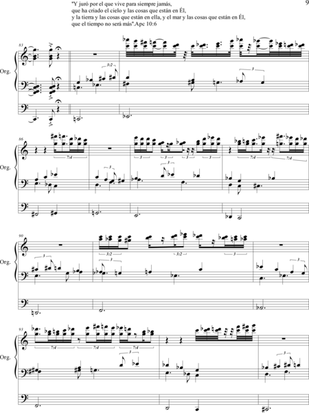Mariño Fernández, Luis Alberto: Carl Orff Competition 2019 Visiones del Apocalipsis para Organo solo - Órgano>cPed:8