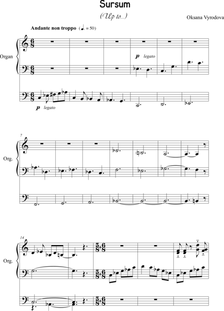 Vyrodova, Oksana: Carl Orff Competition 2019 Sursum (Up to...) - Órgano>cPed:2