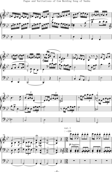 Sato, Sumiko: Carl Orff Competition 2019 Fugue and Variations of Cow Herding Song of Nanbu - Organ>wped:3