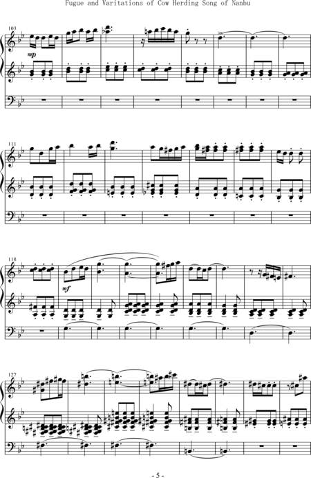Sato, Sumiko: Carl Orff Competition 2019 Fugue and Variations of Cow Herding Song of Nanbu - Organ>wped:4