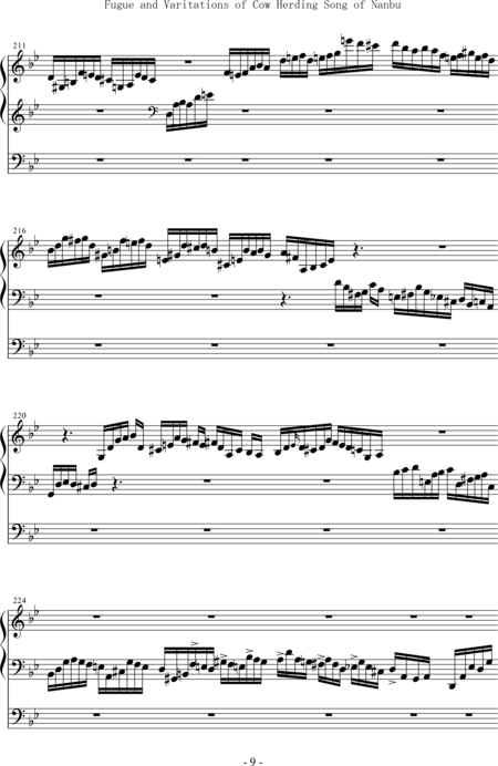 Sato, Sumiko: Carl Orff Competition 2019 Fugue and Variations of Cow Herding Song of Nanbu - Organ>wped:8