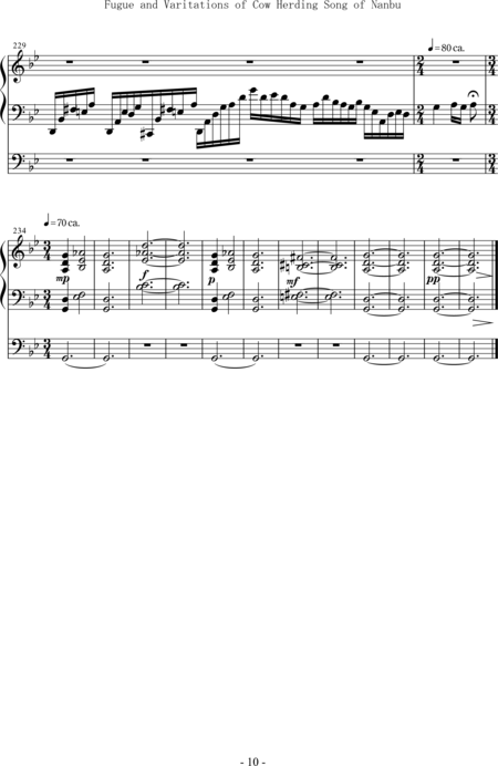 Sato, Sumiko: Carl Orff Competition 2019 Fugue and Variations of Cow Herding Song of Nanbu - Organ>wped:9