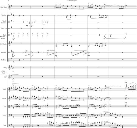 Giannoulis, Christos: Carl Orff Competition 2020 Kato sto yalo - Chor>SA+Bfl+[Xyl+Px]+[Vl2+Vla+Vc+Kb]:7