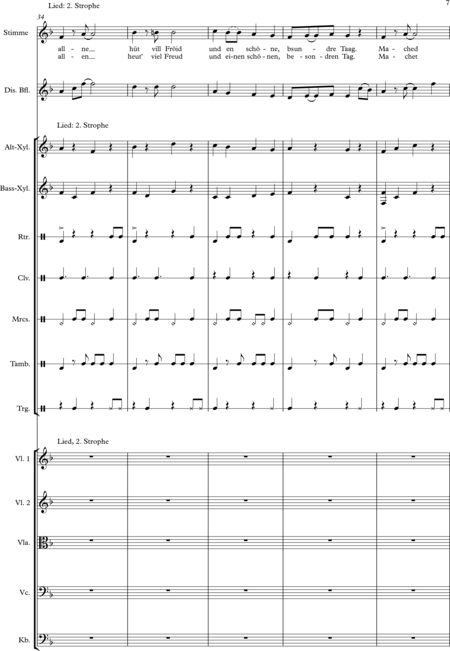 Pfister, Georg: Carl Orff Competition 2020 Guete Morge / Guete Mittag - Chor>SS+Bfl+[Xyl2+Px]+[Vl2+Vla+Vc+Kb]:6