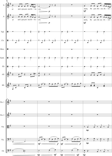 Papaevaggellou, Ioannis: Carl Orff Competition 2020 ΜΑΓΙΣΣΑΚΙ - The Little Witch - Chor>S+Bfl+[Xyl2+Px]+[Vl2+Vla+Vc+Kb]:7