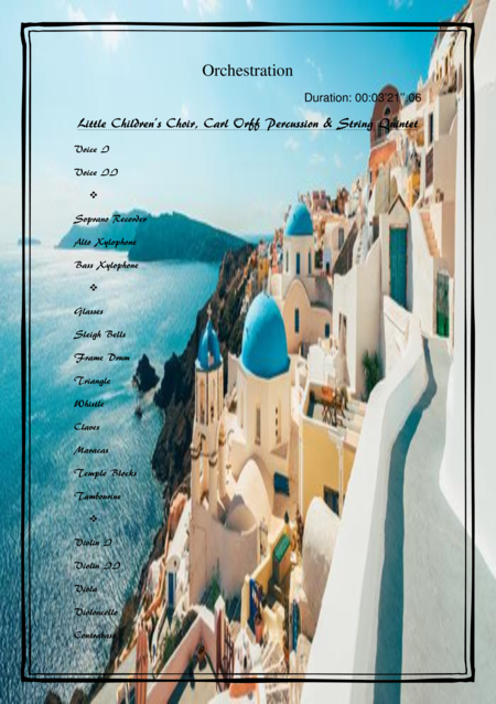 Tsalikian, Miran: Carl Orff Competition 2020 Beno mes st' Abeli - Chor>SS+Bfl+[Xyl2+Px]+[Vl2+Vla+Vc+Kb]:1
