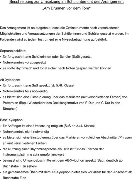 Schmidt, Toni: Carl Orff Competition 2020 Am Brunnen vor dem Tore - Chor>SS+Bfl+[Xyl2+Px]+[Vl2+Vla+Vc+Kb]:29