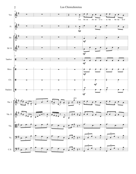 Colmenarez Aguilar, Douglas: Carl Orff Competition 2020 Los Chimichimitos - Chor>SS+Bfl+[Xyl2+Px]+[Vl2+Vla+Vc+Kb]:3