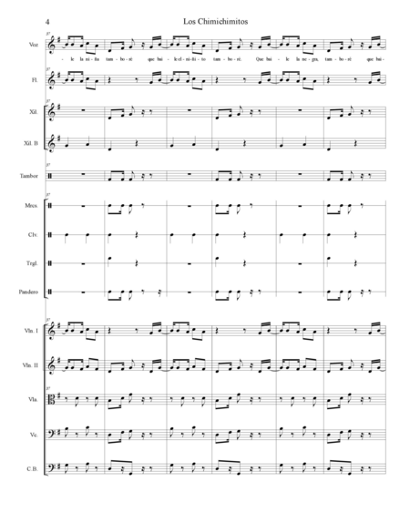 Colmenarez Aguilar, Douglas: Carl Orff Competition 2020 Los Chimichimitos - Chor>SS+Bfl+[Xyl2+Px]+[Vl2+Vla+Vc+Kb]:5