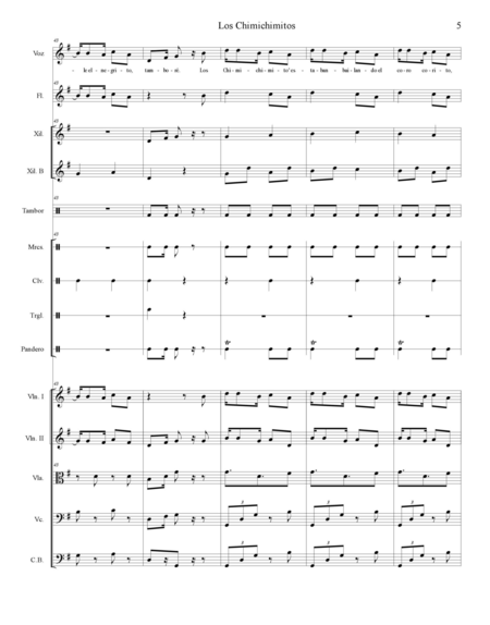 Colmenarez Aguilar, Douglas: Carl Orff Competition 2020 Los Chimichimitos - Chor>SS+Bfl+[Xyl2+Px]+[Vl2+Vla+Vc+Kb]:6