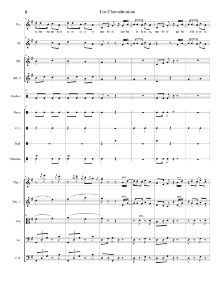 Colmenarez Aguilar, Douglas: Carl Orff Competition 2020 Los Chimichimitos - Chor>SS+Bfl+[Xyl2+Px]+[Vl2+Vla+Vc+Kb]:9