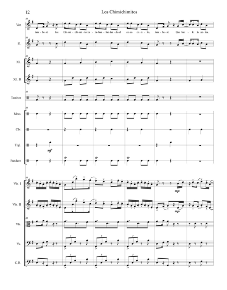 Colmenarez Aguilar, Douglas: Carl Orff Competition 2020 Los Chimichimitos - Chor>SS+Bfl+[Xyl2+Px]+[Vl2+Vla+Vc+Kb]:13