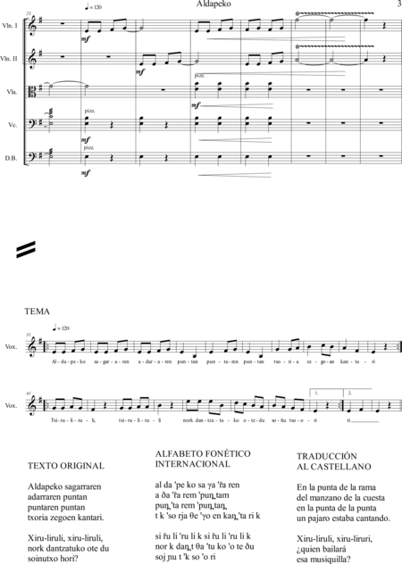 Martínez, Jesús: Carl Orff Competition 2020 Aldapeko - Chor>S+Bfl+Xyl2+[Vl2+Vla+Vc+Kb]:2