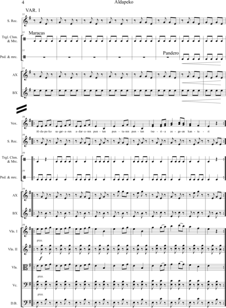 Martínez, Jesús: Carl Orff Competition 2020 Aldapeko - Chor>S+Bfl+Xyl2+[Vl2+Vla+Vc+Kb]:3